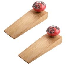2 Pieces Red Scorpion Ceramic Wooden Door Stopper
